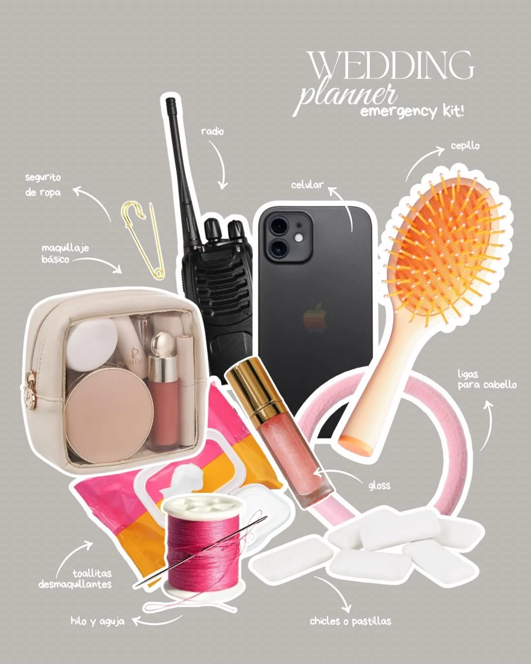 Kit de emergencia de wedding planner